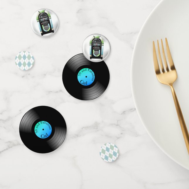 Fifties Theme Retro Personalized Confetti (Group)