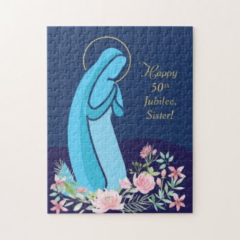Fiftieth 50th Anniversary Of Religious Life To Nun Jigsaw Puzzle by Religious_SandraRose at Zazzle