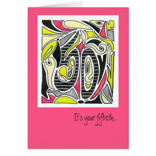 Fiftieth Celebration | Customizable Card (Front)