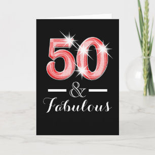 Fiftieth fifty 50th birthday party card
