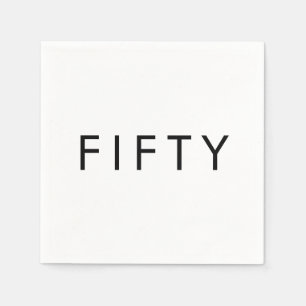 Fifty 50th Birthday Party Napkins