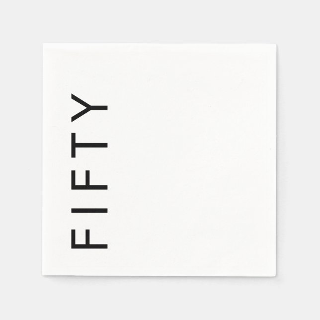 Fifty 50th Birthday Party Napkins (Front)