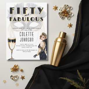 Fifty and Fabulous 1920s Invitation