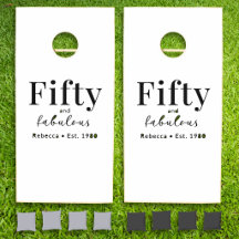 Fifty and Fabulous 50th Birthday Party Custom Name