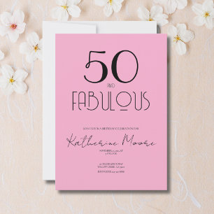 Fifty and Fabulous 50th Birthday Party  Invitation