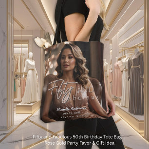 Fifty and Fabulous 50th Birthday Tote  Bag