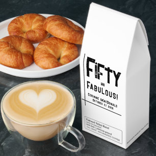 Fifty and Fabulous 90's themed 50th Birthday Party Roasted Coffee