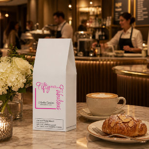 Fifty and Fabulous Birthday Celebration Design Roasted Coffee