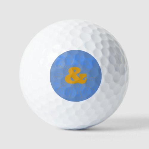 Fifty and Fabulous Birthday gift design Golf Balls