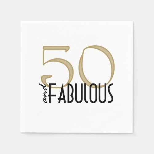Fifty and Fabulous Birthday Party Napkins