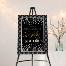 Fifty and Fabulous Black Gold Diamonds Welcome