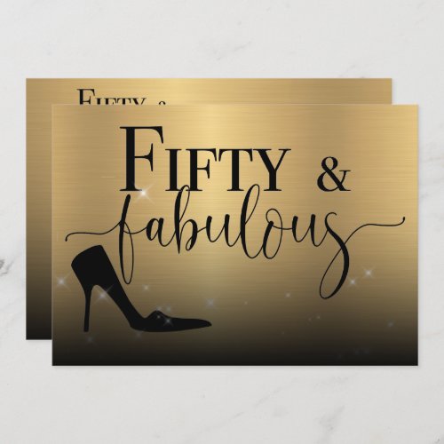 Fifty and Fabulous Dance Party Invitation