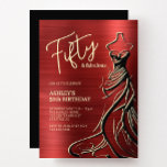Fifty and Fabulous Dress Red 50th Birthday Invitation<br><div class="desc">Create your own Fifty and Fabulous Dress Red 50th Birthday Invitation! Personalize this design with your own text. You can further customize this design by selecting the "Edit Details" button if desired.</div>