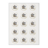 Fifty And Fabulous Gold Black Bold Birthday Edible Frosting Rounds (Sheet)