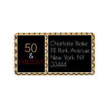 Fifty and Fabulous Label