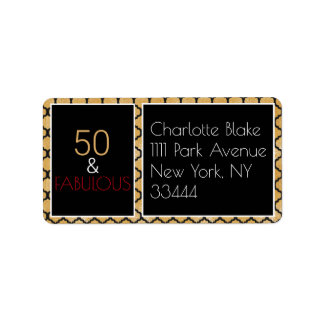 Fifty and Fabulous Label