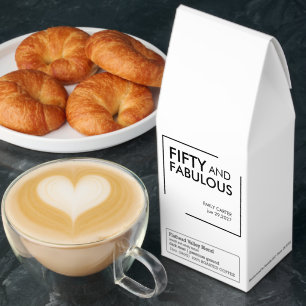 Fifty and Fabulous Modern 50th Birthday Party Roasted Coffee