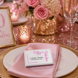Fifty and Fabulous Name Date 50th Birthday Party Matchboxes