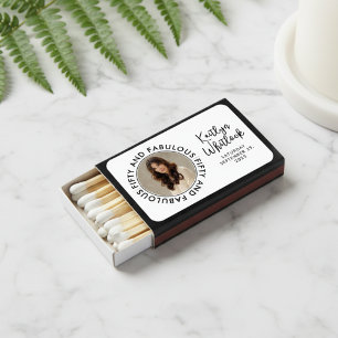 Fifty and Fabulous Name Photo 50th Birthday Party Matchboxes