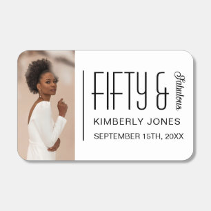 Fifty and Fabulous Name Photo 50th Birthday Party Matchboxes