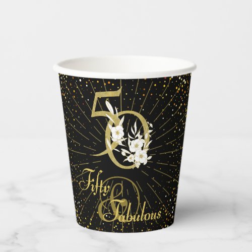 Fifty and Fabulous Paper Cups