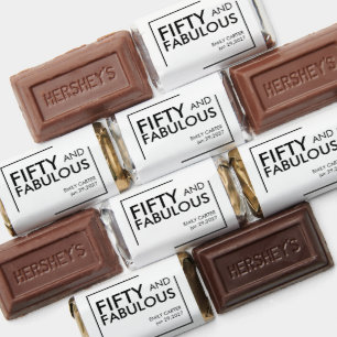 Fifty and Fabulous Photo 50th Birthday Party Hershey's Miniatures