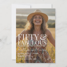 Fifty and Fabulous Photo 50th Birthday Party