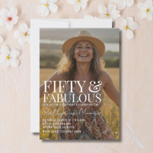 Fifty and Fabulous Photo 50th Birthday Party