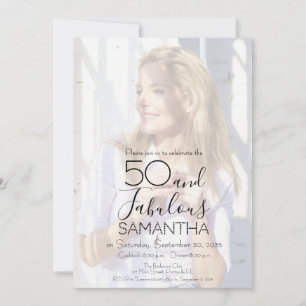 Fifty and Fabulous Photo 50th Birthday Party Invitation