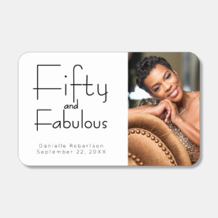 Fifty and Fabulous Photo 50th Birthday Party Matchboxes