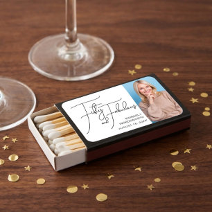 Fifty and Fabulous Photo 50th Birthday Party Matchboxes