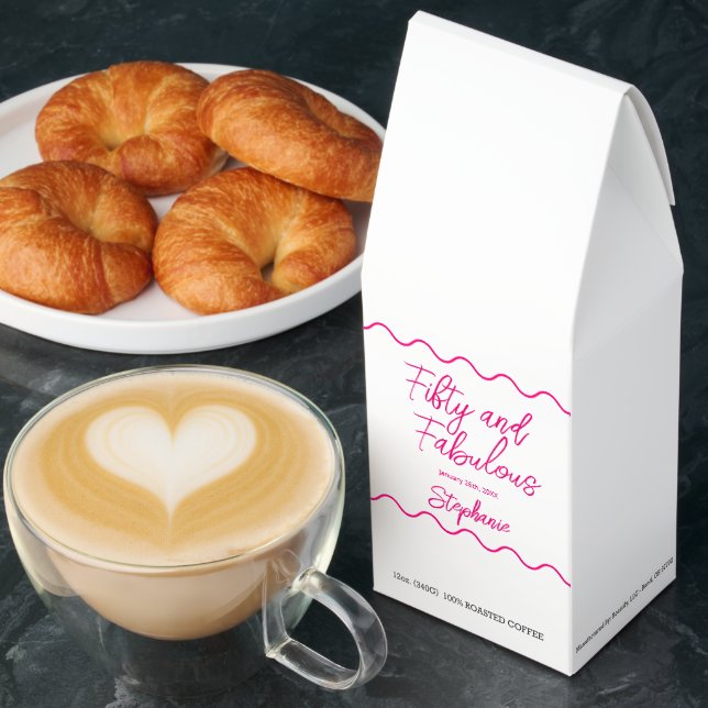 Fifty and Fabulous Pink Script Roasted Coffee (Breakfast)