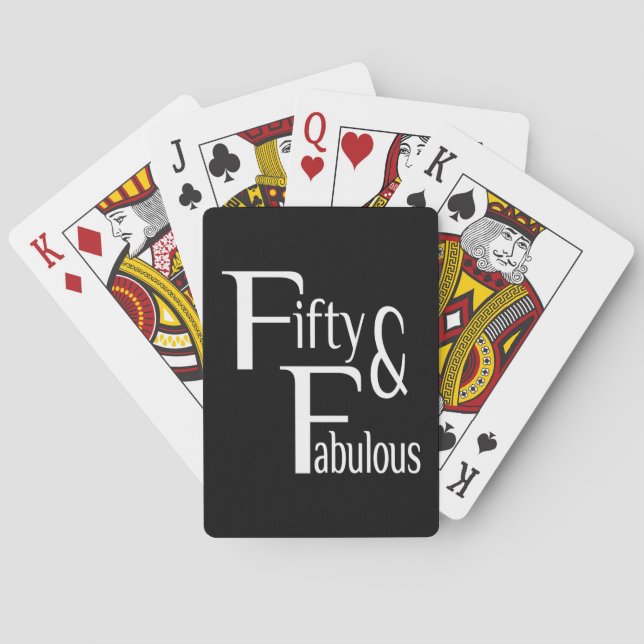 Fifty and Fabulous Poker Cards (Back)