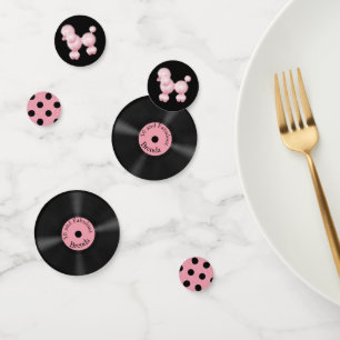 Fifty and Fabulous Retro Personalized Confetti