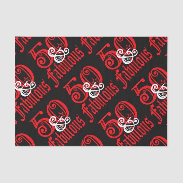 Fifty and Fabulous Tissue Paper (Front)