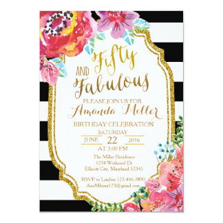 Fifty And Fabulous Birthday Invitations 10