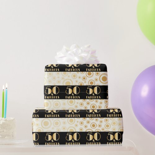Fifty And Fabulous  Wrapping Paper