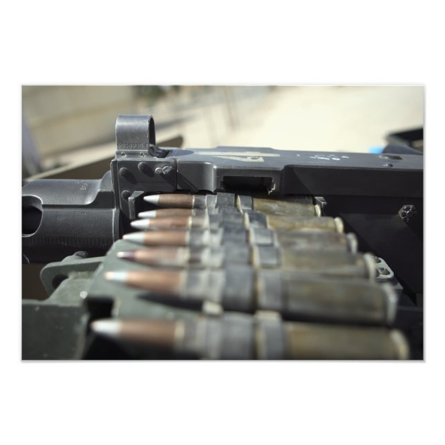 Fifty-caliber machine gun rounds photo print (Front)