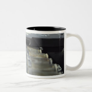 Fifty-caliber machine gun rounds Two-Tone coffee mug