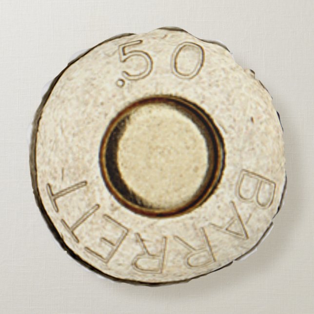 Fifty Caliber Round Pillow (Back)
