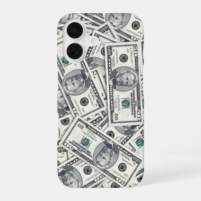 Fifty Dollar Bill Money Pattern Iphone Case (Back)