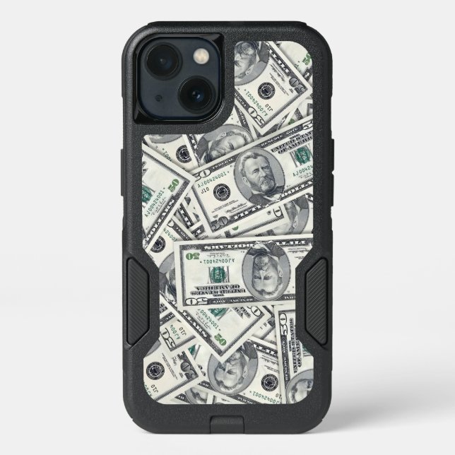 Fifty Dollar Bill Money Pattern Otterbox iPhone Case (Back)