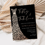 Fifty & Fab Dress 50th Birthday Black Real Gold Foil Invitation<br><div class="desc">Fifty & Fabulous Dress 50th Birthday Black Real Gold Foil Invitation

See other invitations in our Niche and Nest Store</div>