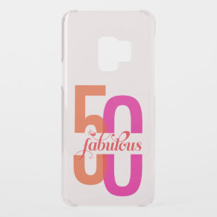 Fifty & Fabulous 50th Birthday Elegant Uncommon Samsung Galaxy S9 Case