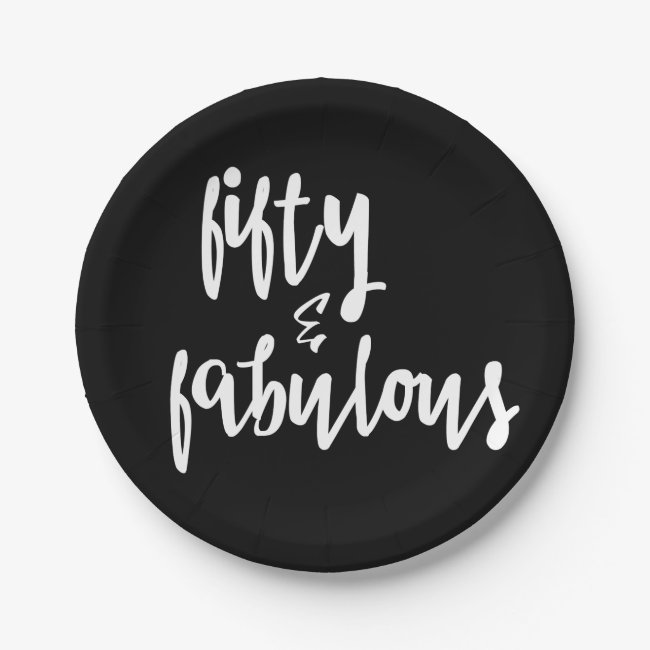 Fifty & Fabulous - 50th Birthday Paper Plates