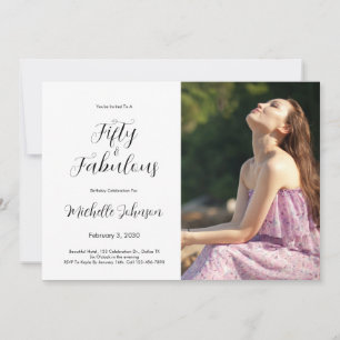 Fifty & Fabulous 50th Birthday Party Invitation
