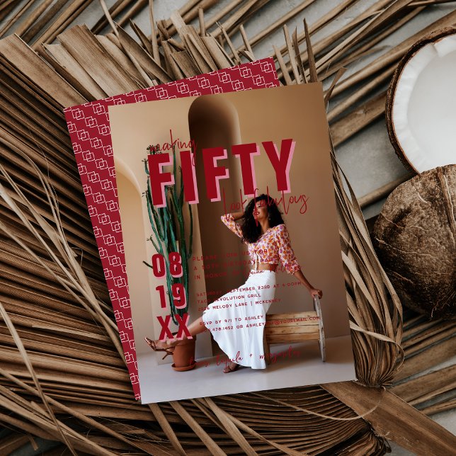 Fifty & Fabulous | 50th Birthday Party Invitation (Creator Uploaded)