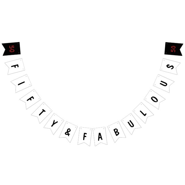 Fifty & Fabulous Bunting Flags (All)
