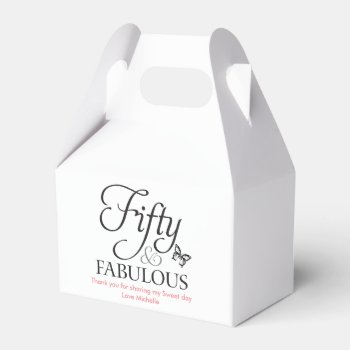 Fifty & Fabulous Favor Birthday Box by Cards_by_Cathy at Zazzle