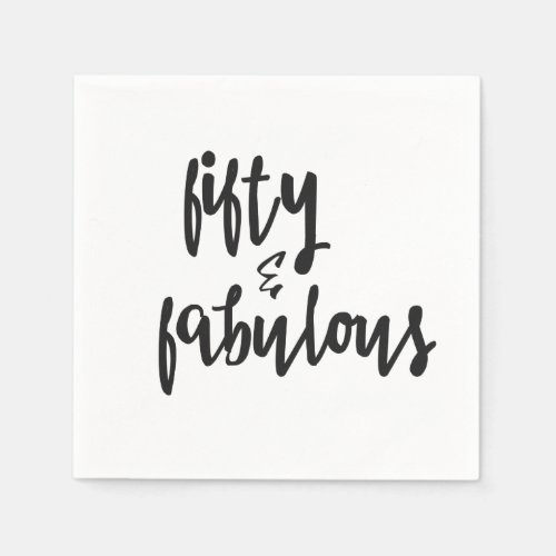 Fifty  Fabulous _ Fun 50th Birthday Napkins